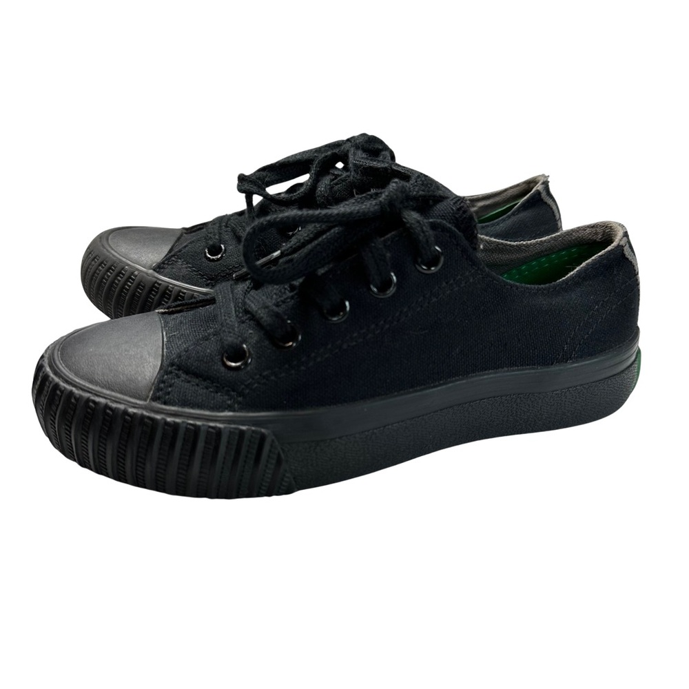 P.F. Flyers Black Center Lo 1993 Canvas Low Top Lace Up Sneakers Kids US 2